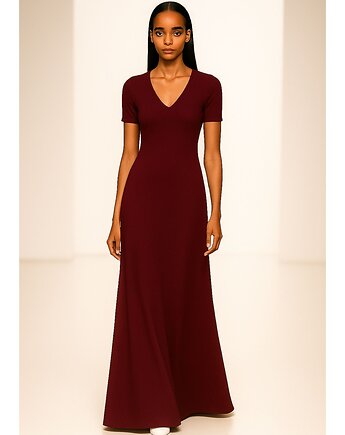 Sukienka  burgund  YY300048, YULIYA BABICH
