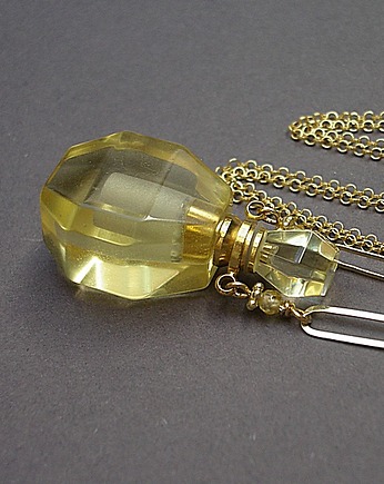 Sekretnik /quartz lemon/ naszyjnik, Katia i krokodyl