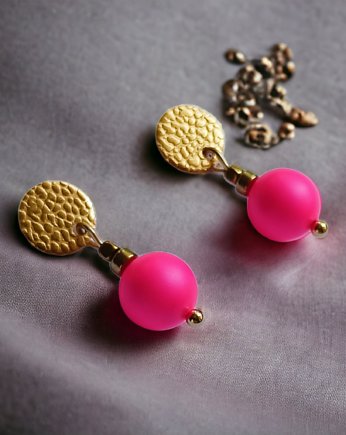 Swarovski neon pearls : neon pink, kaktusia