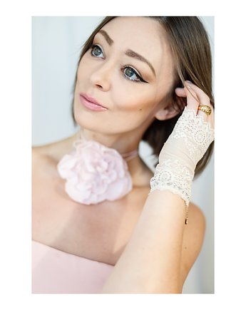Różowy lniany choker, Celina Parysów