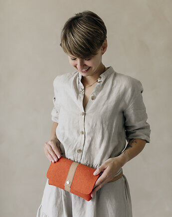 Marmollada - torebka filcowa nerka SZAFRAN + b, marmollada