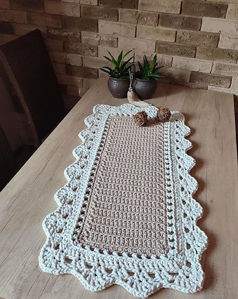Bieżnik prostokątny ze sznurka 50cmx100cm, MISZ MASZ Dorota Tyszko
