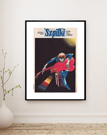 Oryginalna okładka Szpilki z 1990 r, aut. T. Jura Plakat Kolekcjonerski, RiskyWalls