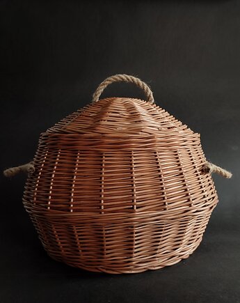 Wiklinowy kosz z  pokrywką, KOSZi