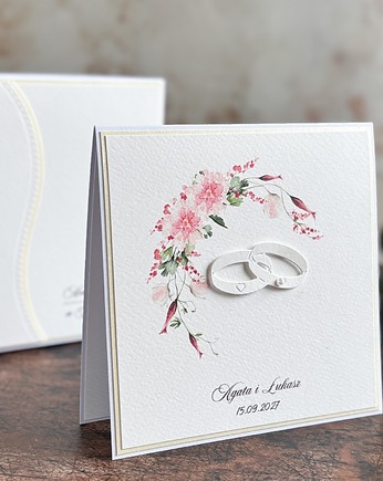 Elegancka pamiątka ślubna w pudełku z kopertą, WP 17, Anna Art and Crafts