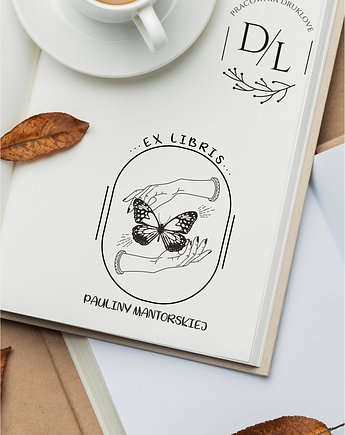 Stempel Ex Libris Exlibris personalizowany Motyl, DrukLove