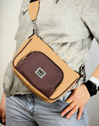 Torebka crossbody, beż brąz, MISHIN Bags&More