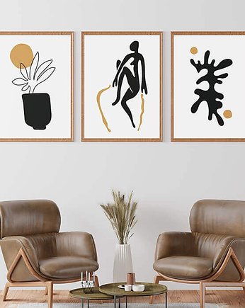 Zestaw 3 plakatów w stylu Matisse, scandiposter