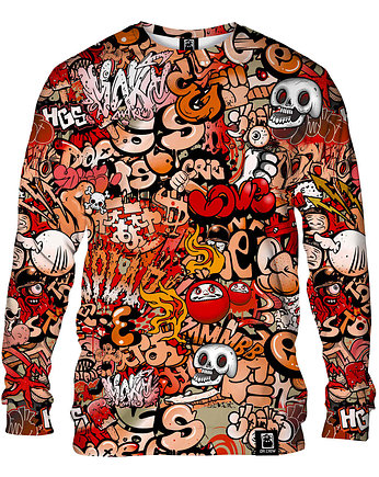 Bluza Bez Kaptura Damska DR.CROW Graffiti Skull, DrCrow