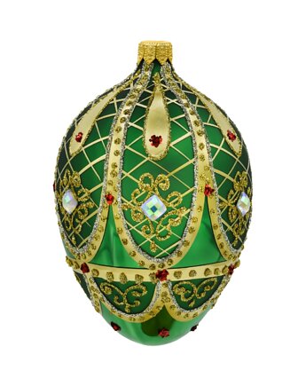 Bombka choinkowa: Ekskluzywne jajo Faberge z kamieniami: zielone, Syn Bombkarza