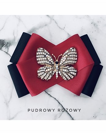 Brosza z Motylem NEW, Pudrowy Różowy