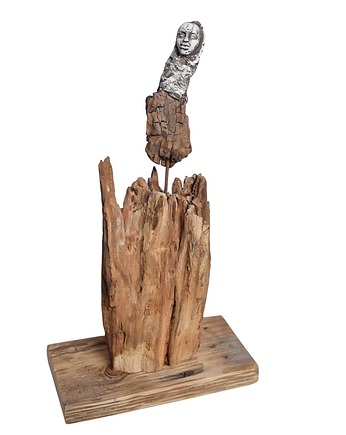Rzeźba dekoracja ze starego drewna abstrakcja postać figurka /8/, Galeriai