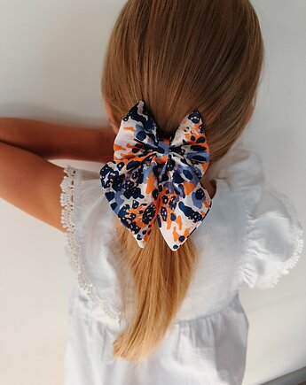 Gumka jedwabna z kokardą MINI scrunchie wild spots, Capillum