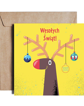 Happy Christmas Świąteczna Kartka od PIESKOT, PIESKOT