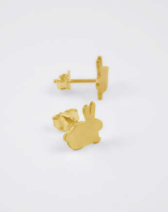 Ostatnia para :) kolczyki Króliczki - srebro złocone 925, COCONUT