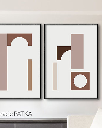 Abstract Organic - KOMPLET GRAFIK - 2 SZTUKI, Dekoracje PATKA Patrycja Kita
