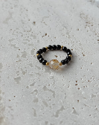 Pierścionek elastyczny  Cytryn, Chmolowska Jewellery