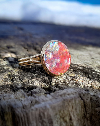 Dwukolorowy mikro pierścionek, Figa handmade accessories
