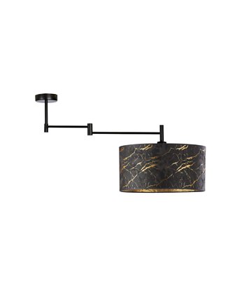 Lampa przysufitowa z tkaninowym abażurem imitującym marmur RANGUN MARMUR, LYSNE