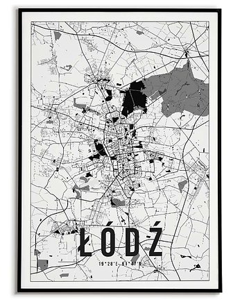 Plakat miasto POLSKA - ŁÓDŹ 2 obraz MAPA, Bajkowe Obrazki