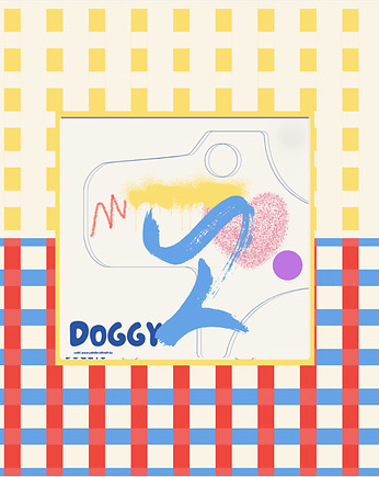 Doggy - kolorowanka , malowanka na płótnie , ZAKROPKUJ , ZAKRESKUJ , ..., LABORATORYART