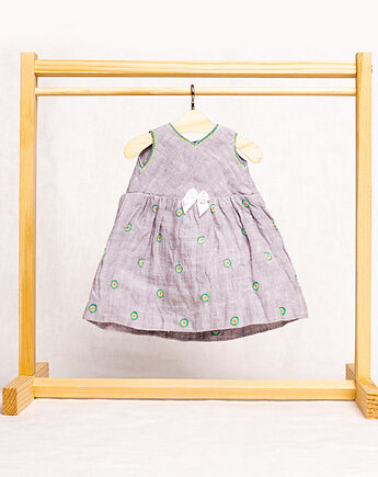 Sukienka lniana dla laki boho 37 cm, OSOBY - Prezent dla dziewczynki