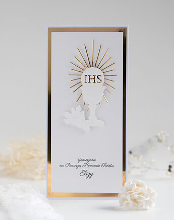 Zaproszenie na komunię złoty kielich, Papiernik