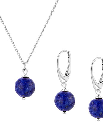 Komplet srebrny z lapisem lazuli, MYNESS