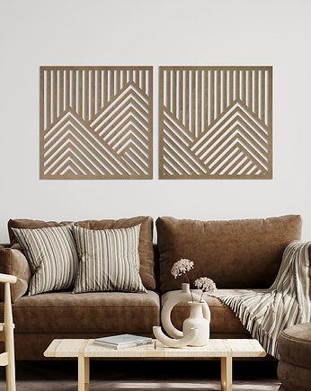 3D DEKORACYJNE PANELE GEOMETRYCZNE, NOWOCZESNA DEKORACJA ŚCIENNA, BEJCA, ORNAMENTI