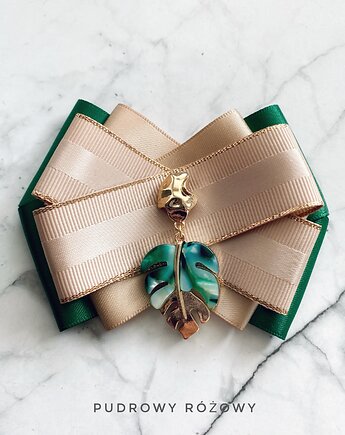 Brosza z liściem palmowym New, Pudrowy Różowy