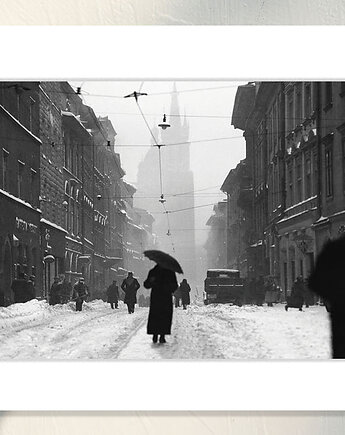 Fotografia w passe-partout; Ulica Floriańska w śniegu, Galeria LueLue