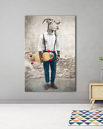 OBRAZ NA PŁÓTNIE - Kozioł , koza- 80x120cm, LUdesign gallery