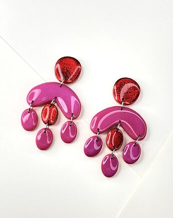 Kolorowe wiszące kolczyki CIRCUS, Clayee