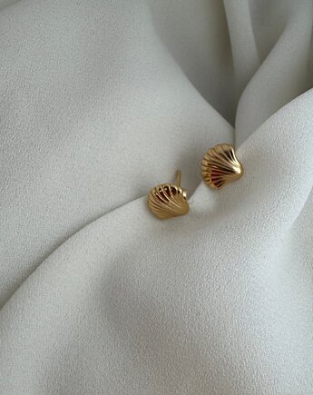 Kolczyki Muszelki  Srebro 925 Pozłacane, La Tienne