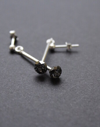 Kolczyki zapałeczki Swarovski Silver Night, fado