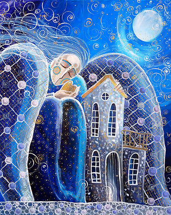 Dom to miejsce gdzie zaczynają się miłość nadzieja marzenia.  Giclee, 4mara Marina Czajkowska