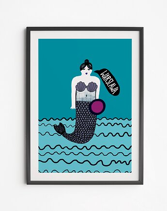 Plakat Syrenka Turkus, LOVE POLAND DESIGN