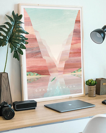 Wielki Kanion USA - vintage plakat art giclee, minimalmill