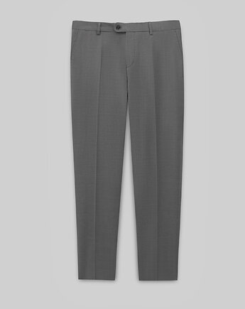 Spodnie do zestawu chiari szary slim fit, BORGIO