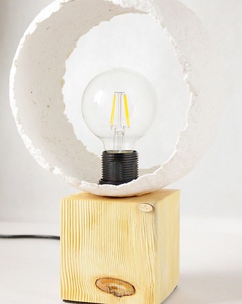 Lampa stołowa drewno papier 025 Manolito, BANGLA