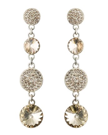 Srebrne kolczyki z kryształami marki Swarovski, Alessandra unique