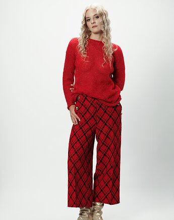 Alpaka sweter Flora - czerwień/złoto, YOU by Tokarska