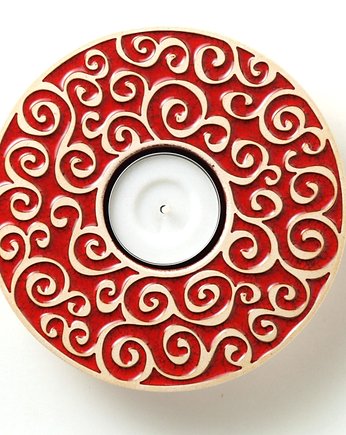 Lampion CON FUOCO czerwony w pudełku., pracowniazona