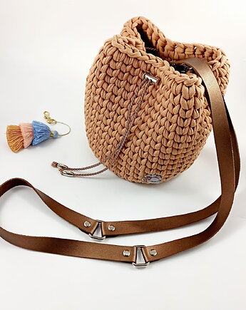 Torebka Crafbags typu worek - karmelowa, Craftbags