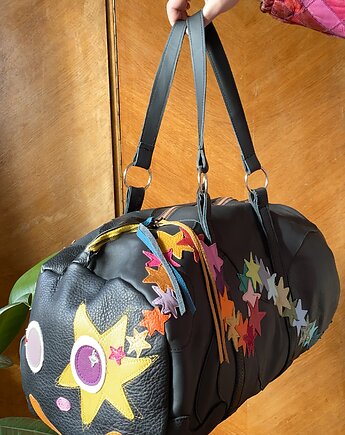 Skórzana torba podróżna weekendowa bagaż emocjonalny recykling, URCHYNN