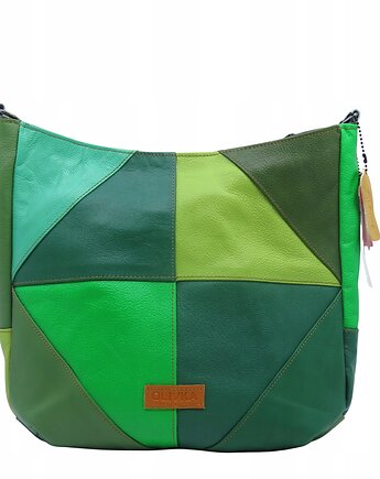 Torebka damska klasyczna skórzana na ramię oryginalna szeroki pasek OLIVKA, Olivka Warsaw