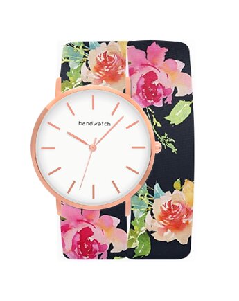 Zegarek damski wiązany - Rose aroma - Tarcza Różowe złoto, Bandwatch