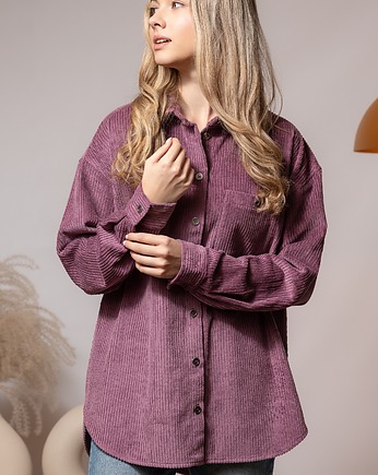 Bawełniana sztruksowa koszula, MAUVE AMELIA, Yanowska