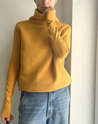 Wąski rękaw Golf Musztarda, ONE MUG A DAY