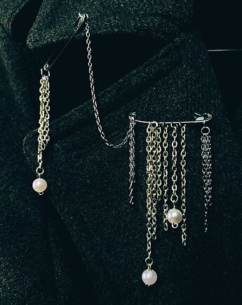 Broszka handmade srebrna biżuteria artystyczna slow fashion, Natalia Puchalska